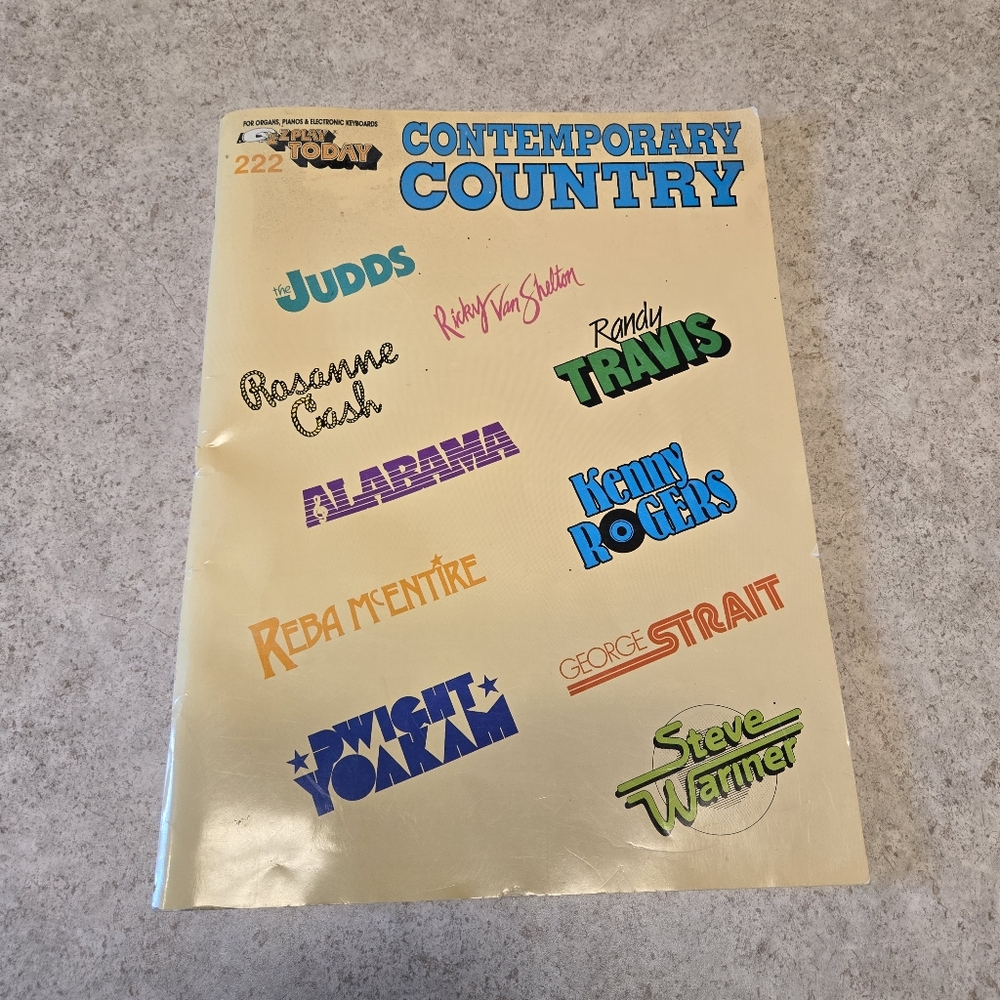 EZ Play Today Contemporary Country Piano Electronic Keyboard Sheet Music